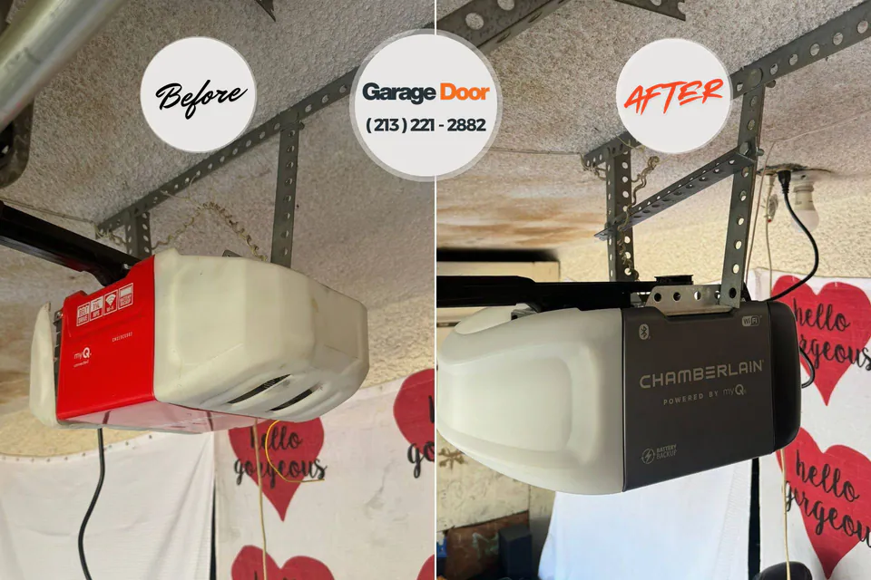 Before and after: garage door repair Castle Rock, WA